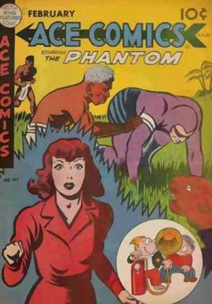 Ace Comics 143 - February - The Phanton - Tree - Grass - Superman