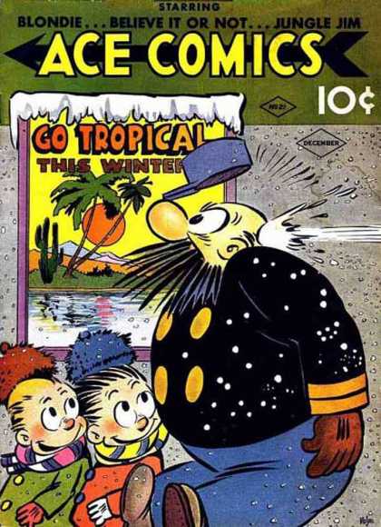 Ace Comics 21 - Tropical - Winter - Snowball - Hit - Throw