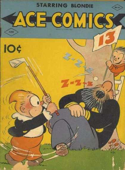 Ace Comics 39 - I Like Golf - The Lucky 13 - A Sleeping Hole - The Two Friends - The Funny Golf Players