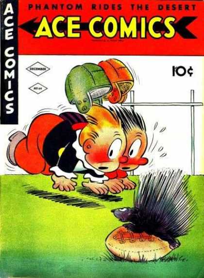 Ace Comics 69 - Humor - Newspaper Strips - Katzenjammer Kids - Porcupine - Football