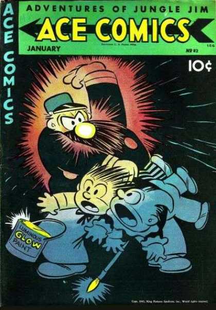 Ace Comics 82 - Glow In The Dark Nose - Little Artists - Someones In Trouble - Paint Can - Brush