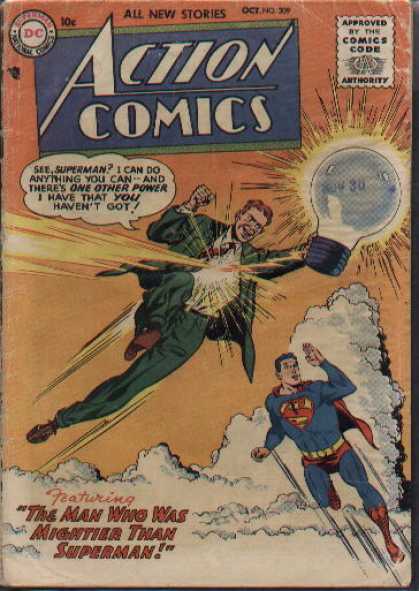 Action Comics 209 - Superman - Lightbulb - Light Bulb - Man