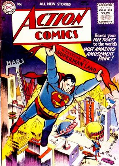 Action Comics 210 - Superman - Balloon - Dc - Superhero - Theme Park