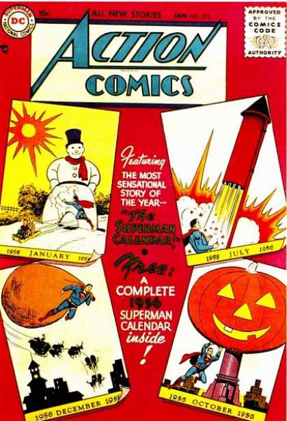 Action Comics 212 - Rocket - Snowman - Sack - Calender Actions - Season Triumphs