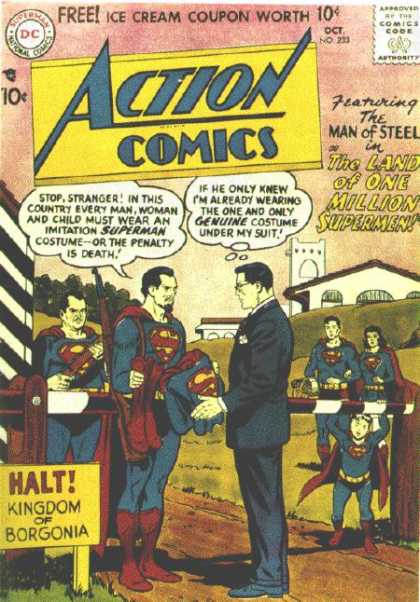Action Comics 233 - Superman - Clark Kent - Borgonia - The Land Of One Million Supermen - Kingdom Of Borgonia - Curt Swan