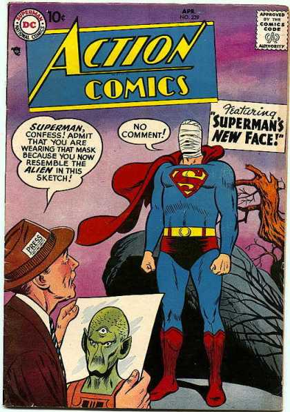 Action Comics 239 - Alien - Superman - Reporter - Purple - New Face - Curt Swan