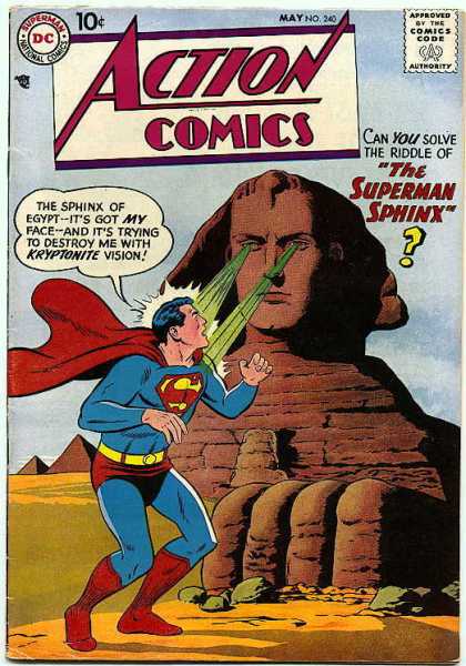 Action Comics 240 - Sphinx - Superman - Kryptonite - Egypt - Man Of Steel - Curt Swan