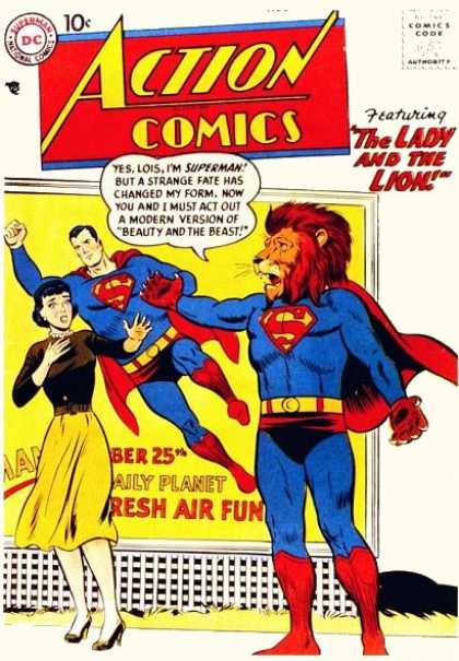Action Comics 243 - Lion - Lois Lane - Superman - Poster - The Lady And The Lion - Curt Swan
