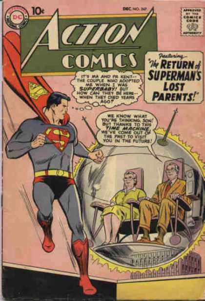 Action Comics 247 - Superman - Parents - Time Machine - Orb - Bubble - Curt Swan