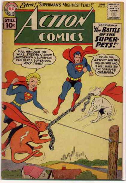 Action Comics 277 - Superman - Krypto - Supergirl - Streaky - Chain - Curt Swan
