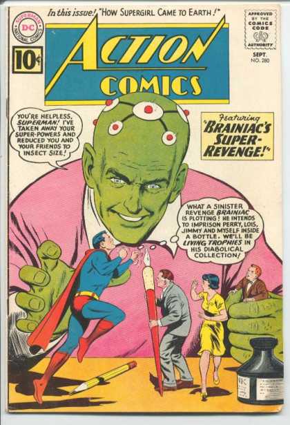 Action Comics 280 - Brainiac - Superman - Lois Lane - Perry White - Jimmy Olsen - Curt Swan