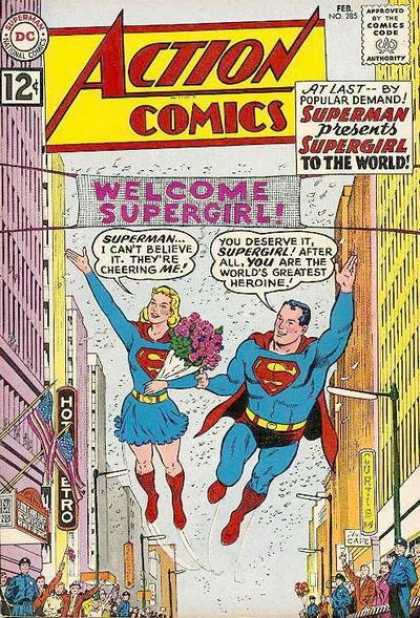 Action Comics 285 - Supergirl - Superman - Welcome - City - Parade - Curt Swan