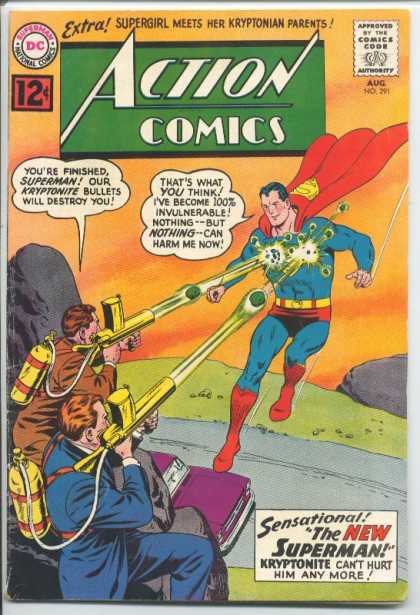 Action Comics 291 - Superman - Kryptonite - Supergirl - Gun - Dc - Curt Swan