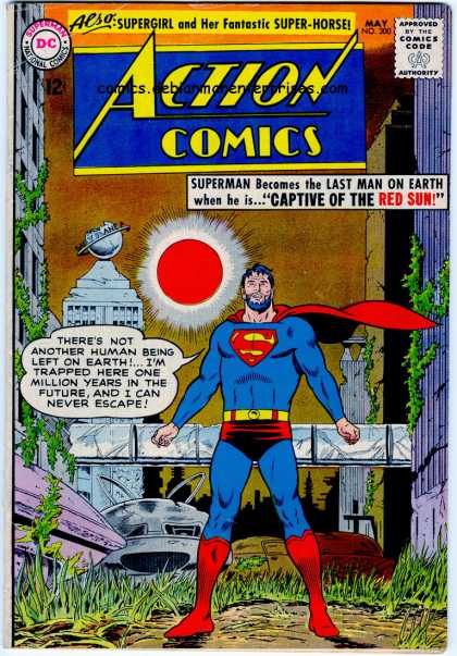 Action Comics 300 - Red Sun - Beard - Superman - Last Man On Earth - No Other Humans - Curt Swan