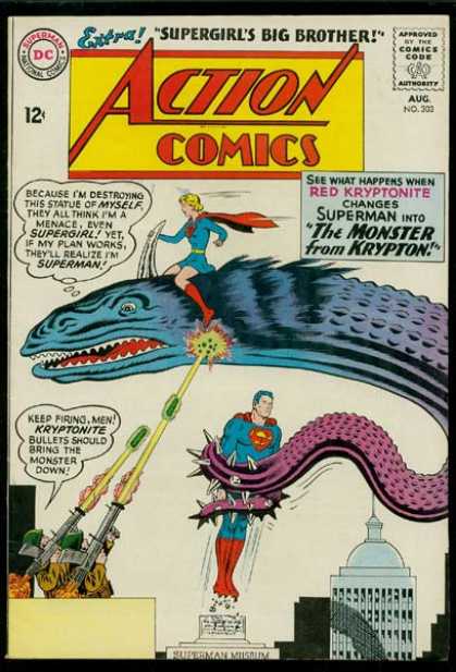Action Comics 303 - Superman - Supergirl - Supergirl To The Rescue - Superman Saves Himself - Superman Is His Own Worst Enemy - Curt Swan