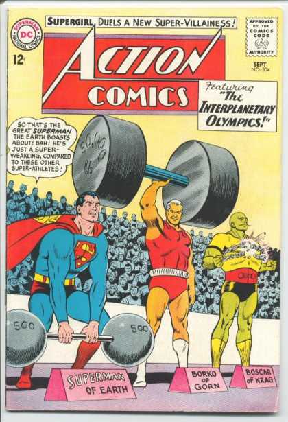 Action Comics 304 - Borko - Boscar - Olympics - Weight - Superman - Curt Swan, Sheldon Moldoff