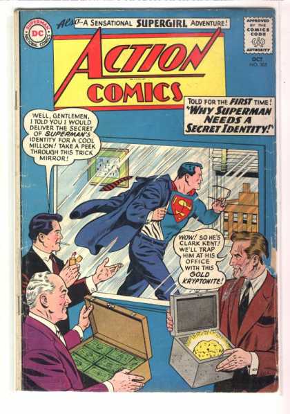 Action Comics 305 - Superman - Money - Kryptonite - Gold Kryptonite - Glass - Curt Swan