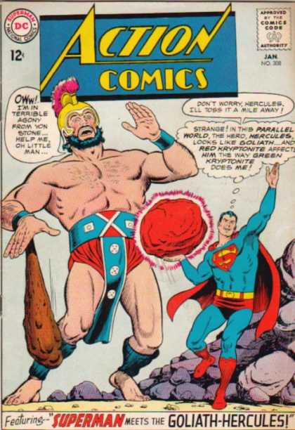 Action Comics 308 - Superman - Goliath - Club - Red Kryptonite - Curt Swan