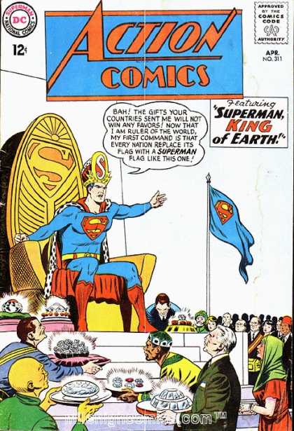 Action Comics 311 - Throne - Flag - King - Superman - Jewelry - Curt Swan, Sheldon Moldoff