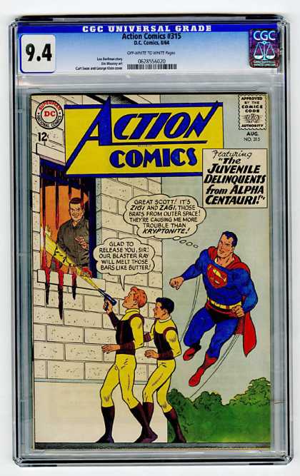 Action Comics 315 - Superman - Juvenile Delinquents - Prison - Melting Jail Bars - Zigi And Zagi - Curt Swan