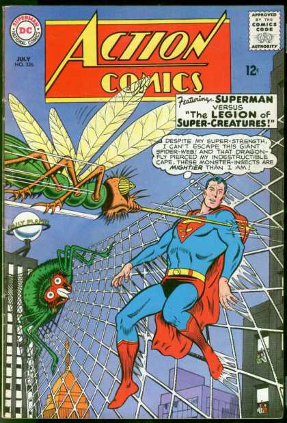Action Comics 326 - Superman - Daily Planet - Spider - Web - Legion Of Super-creatures - Curt Swan