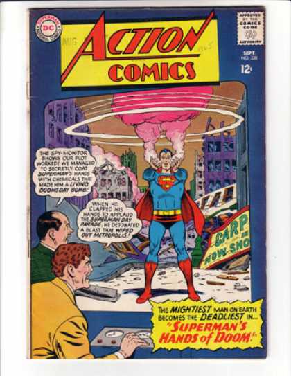 Action Comics 328 - Superman - Hands Of Doom - Bomb - Curt Swan