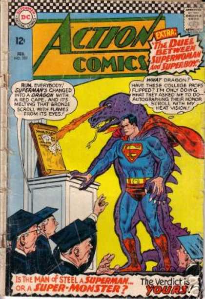 Action Comics 333 - Dragon - Superman - Graduates - Scroll - Yellow - Curt Swan, Sheldon Moldoff