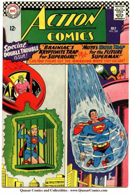 Action Comics 339 - Superman - Supergirl - Water - Brainiac - Kryptonite - Curt Swan