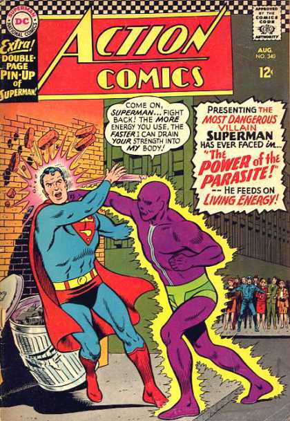 Action Comics 340 - Superman - Parasite - Brick Wall - Curt Swan