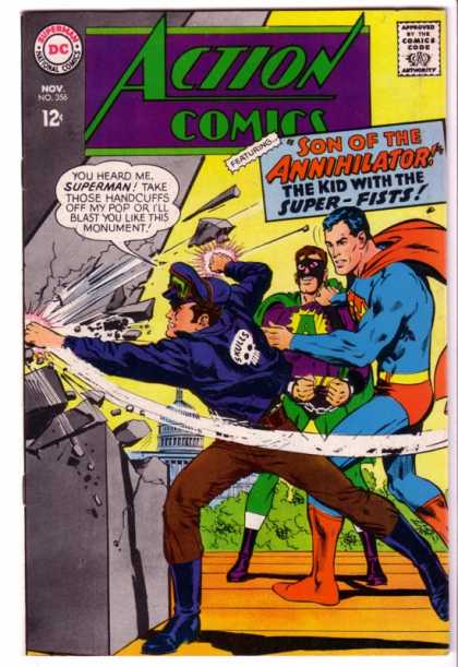 Action Comics 356 - Superman - Skulls - Annihilator - Punch - Son Of The Annihilator - Neal Adams