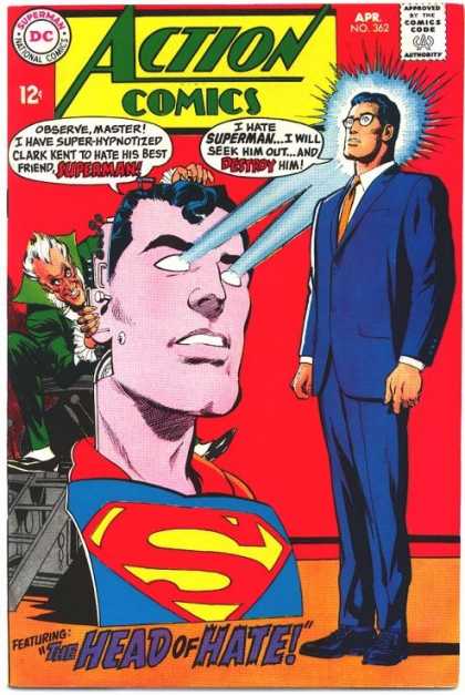 Action Comics 362 - Superman - Robot - Clark Kent - Eye Beams - Glasses - Neal Adams