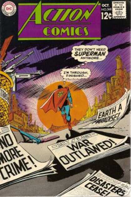 Action Comics 368 - Guns - War - Superman - Carmine Infantino