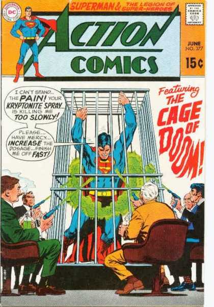 Action Comics 377 - Superman - Cage - Kryptonite - Guns - Curt Swan, Neal Adams