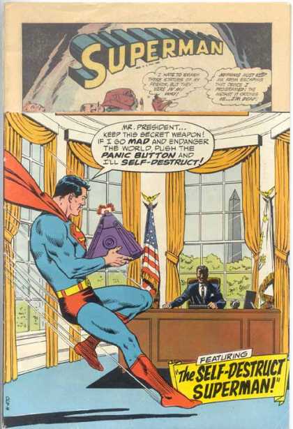 Action Comics 390 - President - Oval Office - Bomb - Superman - Spiderman - Curt Swan, Murphy Anderson