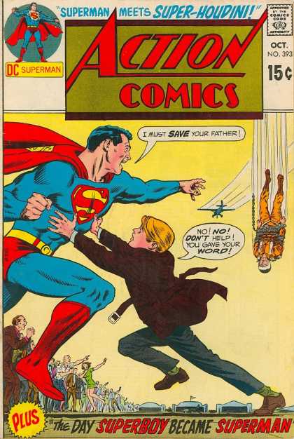 Action Comics 393 - Superman - Crowd - Superboy - Chains - Boy - Curt Swan, Murphy Anderson