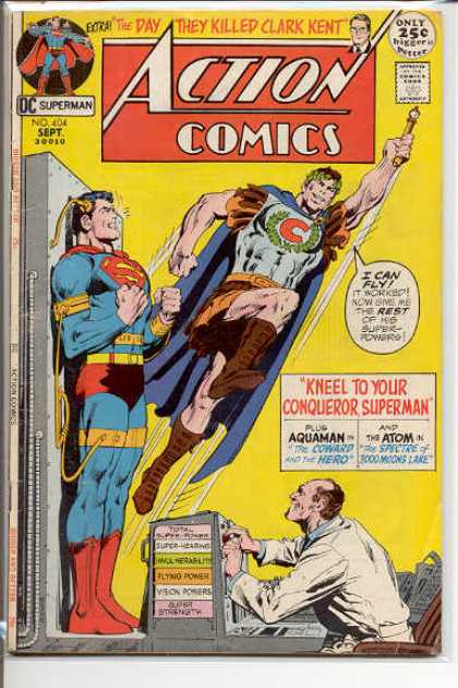 Action Comics 404 - Aquaman - The Day They Killed Clark Kent - Kneel To Your Conqueror Superman - The Atom - Vision Powers - Dick Giordano, Neal Adams