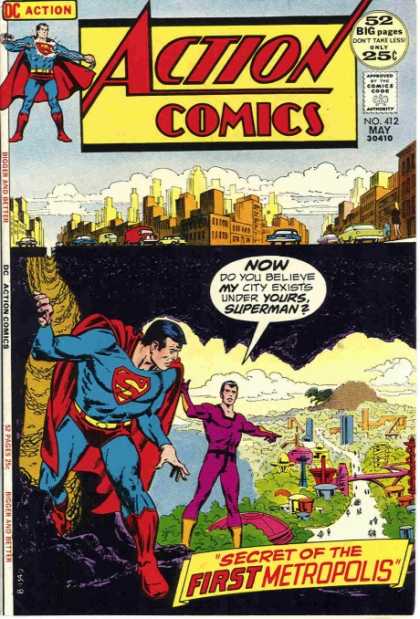 Action Comics 412 - Metropolis - Superman - City - Dc Action - 52 Big Pages - Nick Cardy