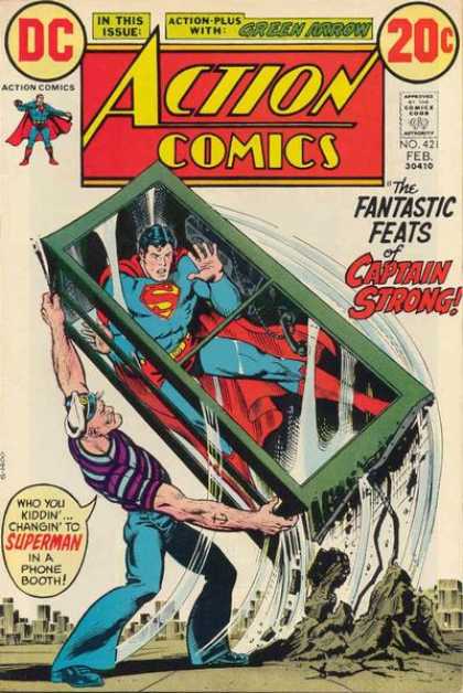 Action Comics 421 - Superman - Popeye - Phone - Booth - Strong - Nick Cardy