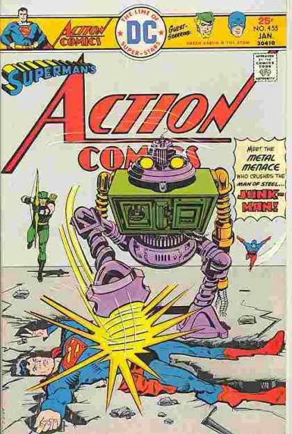 Action Comics 455 - Superman - Robot - Metal Menace - Junkman - Stomp - Bob Oksner