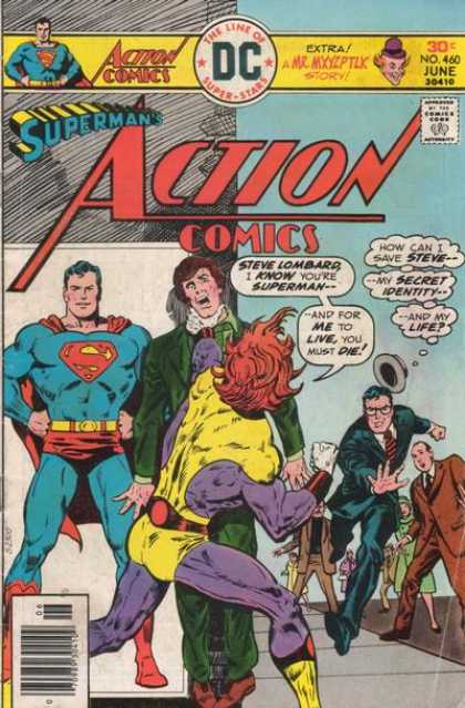 Action Comics 460 - Superman - Clark Kent - Secret - Villians - Shocking - Bob Oksner