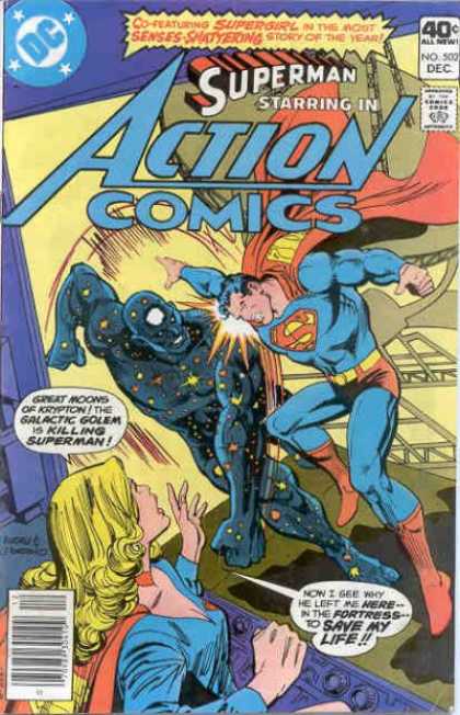 Action Comics 502 - Superman - Galactic Golem - Red Boots - Red Cape - Blonde - Dick Giordano, Ross Andru