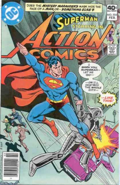 Action Comics 504 - Robot - Superman - Super Man - Explosion - People - Dick Giordano, Ross Andru