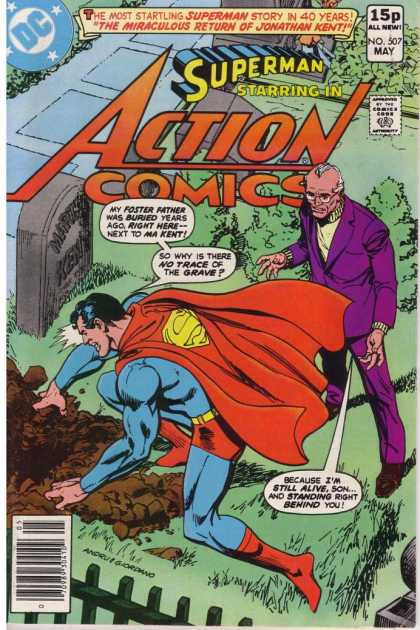 Action Comics 507 - Superman - Jonathan Kent - Grave - Dick Giordano, Ross Andru