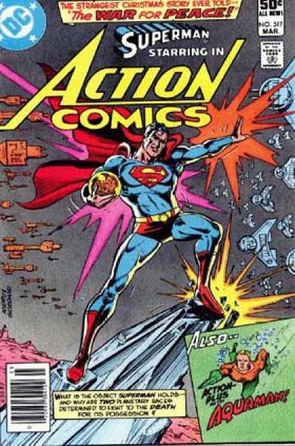 Action Comics 517 - Aquaman - Superman - War - Space - Dick Giordano, Ross Andru