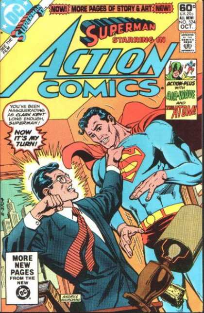Action Comics 524 - Superman - Clark Kent - Atom - Lamp - Dick Giordano, Ross Andru