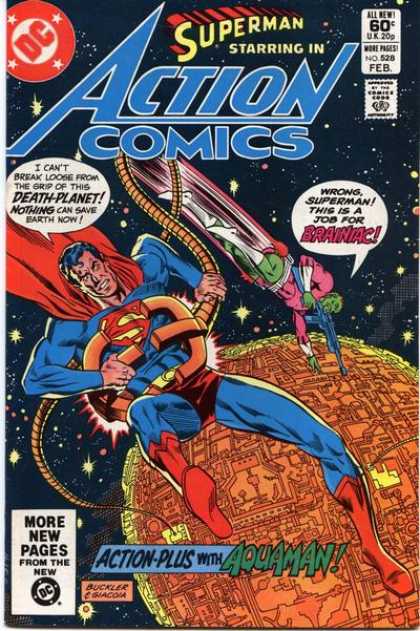 Action Comics 528 - Brainiac - Superman - Death-planet - Earth In Distress - February - Richard Buckler