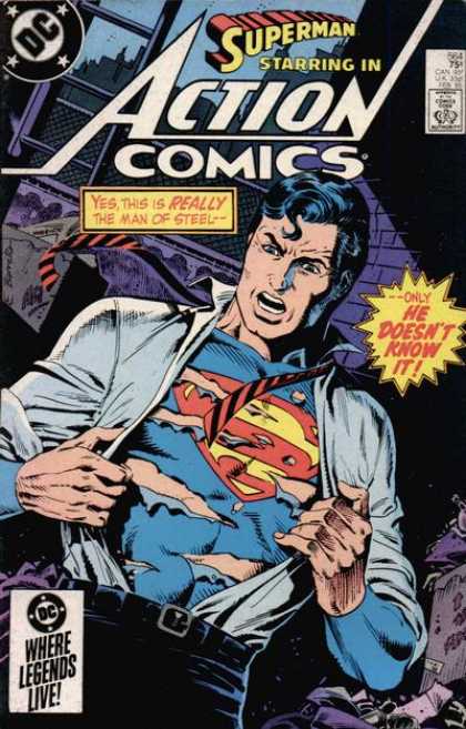 Action Comics 564 - Superman - Shirt - Tie - Clark Kent - Dc - Eduardo Barreto