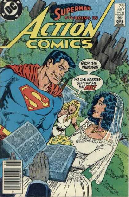 Action Comics 567 - Superman - Bible - Wedding - Lois Lane - Bride - Jerry Ordway