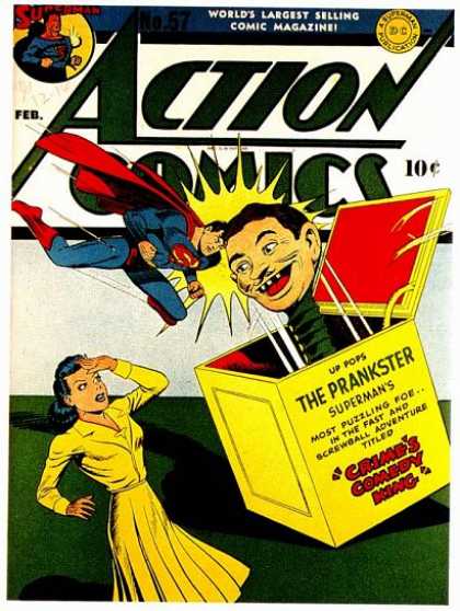 Action Comics 57 - Superman - Jack In The Box - Prankster - Lois Lane - Crimes Comedy King