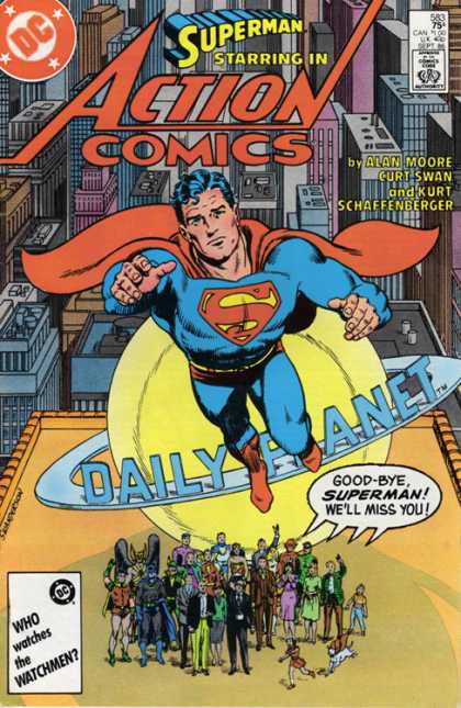 Action Comics 583 - Daily Planet - Superman - Alan Moore - Goodbye - Robin - Curt Swan, Murphy Anderson